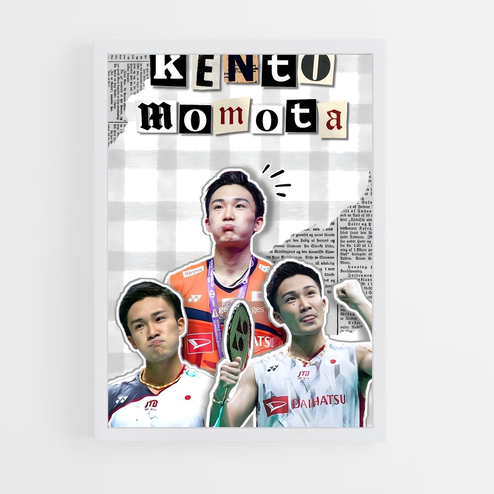 Poster Kento de momota – affiche Badminton (vue 3)